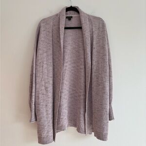 J Jill Cotton Blend Open Front Cardigan Sweater Purple Church Minimalist Large